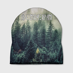 Шапка Лес мой храм - текстом рун, цвет: 3D-принт