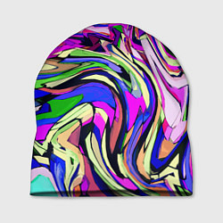Шапка Абстракция пластика синий, цвет: 3D-принт