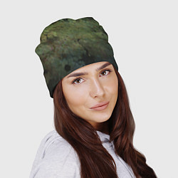 Шапка Абстракция - green stained board, цвет: 3D-принт — фото 2
