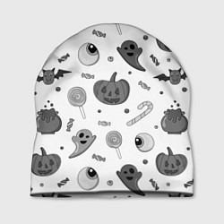 Шапка Halloween grey and white