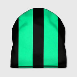 Шапка Color turquoise black line