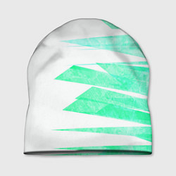 Шапка Color white light blue strip