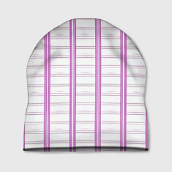 Шапка Color white cage pink line, цвет: 3D-принт