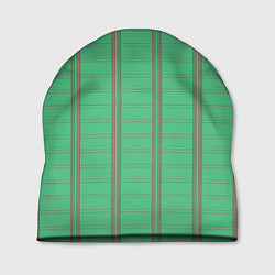 Шапка Color green cage brown stripes, цвет: 3D-принт