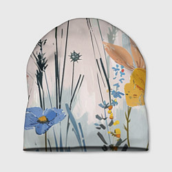 Шапка Цветы полевые, цвет: 3D-принт