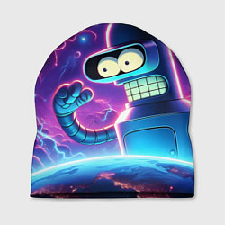 Шапка Bender in neon space - cartoon Futurama, цвет: 3D-принт