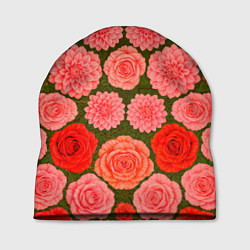 Шапка Цветочная поляна паттерн, цвет: 3D-принт