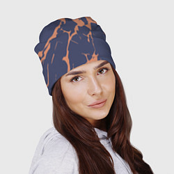 Шапка Разломы на синем, цвет: 3D-принт — фото 2