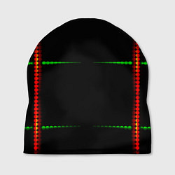 Шапка Color black green orange stripes, цвет: 3D-принт