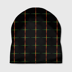 Шапка Color black orange green crosses