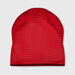 Шапка Ализариновый красный узорчатая текстура, цвет: 3D-принт