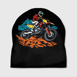 Шапка Motocross and mountains, цвет: 3D-принт