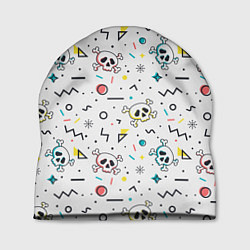 Шапка Паттерн с черепами и геометрическими фигурами на Х, цвет: 3D-принт
