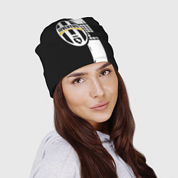 Шапка Ювентус геометрия белая, цвет: 3D-принт — фото 2