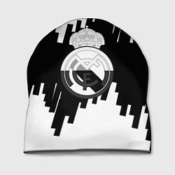Шапка Реал Мадрид белая геометрия, цвет: 3D-принт