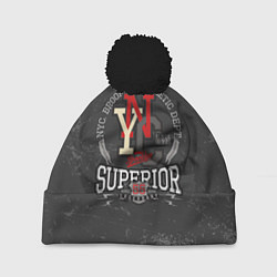 Шапка с помпоном Team t-shirt 16, цвет: 3D-черный