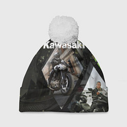 Шапка с помпоном Kawasaky, цвет: 3D-белый