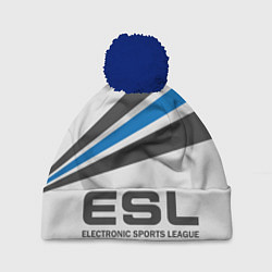 Шапка с помпоном ESL, цвет: 3D-тёмно-синий