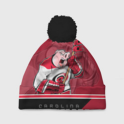 Шапка с помпоном Carolina Hurricanes, цвет: 3D-черный