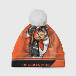 Шапка с помпоном Philadelphia Flyers, цвет: 3D-белый