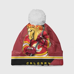 Шапка c помпоном Calgary Flames