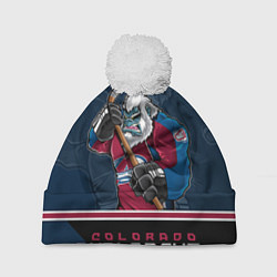 Шапка с помпоном Colorado Avalanche, цвет: 3D-белый