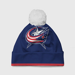 Шапка с помпоном Columbus Blue Jackets, цвет: 3D-белый