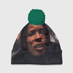Шапка с помпоном ASAP Rocky: Black Hip-Hop, цвет: 3D-зеленый