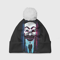 Шапка с помпоном Mr Robot: Anonymous, цвет: 3D-белый