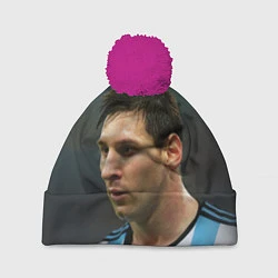 Шапка с помпоном Leo Messi, цвет: 3D-малиновый