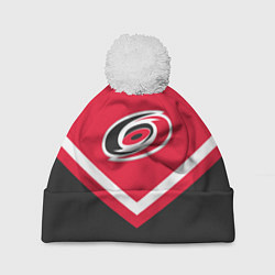 Шапка с помпоном NHL: Carolina Hurricanes, цвет: 3D-белый