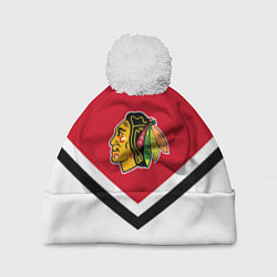 Шапка c помпоном NHL: Chicago Blackhawks