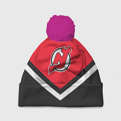 Шапка c помпоном NHL: New Jersey Devils