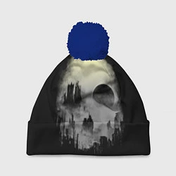Шапка с помпоном Мертвый туман, цвет: 3D-тёмно-синий