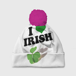 Шапка c помпоном Ireland, I love Irish