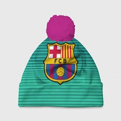 Шапка с помпоном Барселона, цвет: 3D-малиновый