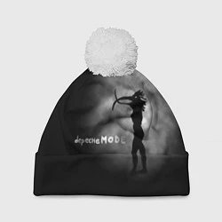 Шапка с помпоном Depeche Mode, цвет: 3D-белый