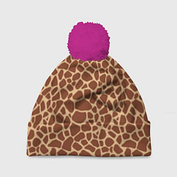Шапка c помпоном Жираф