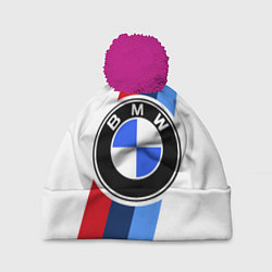 Шапка c помпоном BMW M: White Sport