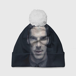 Шапка с помпоном Benedict Cumberbatch, цвет: 3D-белый