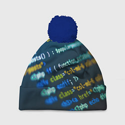 Шапка с помпоном Programming Collection, цвет: 3D-тёмно-синий