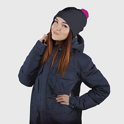 Шапка с помпоном Detroit: RK800, цвет: 3D-малиновый — фото 2