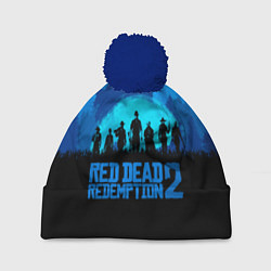 Шапка с помпоном RDR 2: Blue Style, цвет: 3D-тёмно-синий
