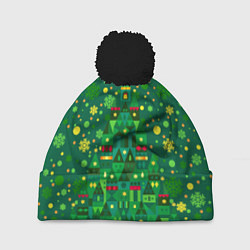 Шапка c помпоном Город - ёлка