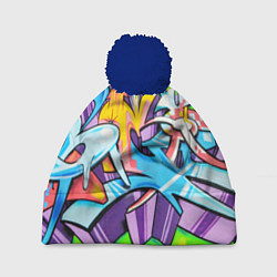 Шапка c помпоном Неоновая кислота