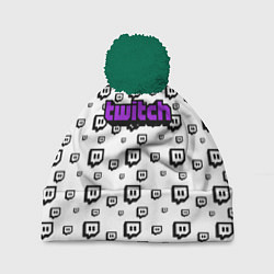 Шапка с помпоном Twitch Online, цвет: 3D-зеленый