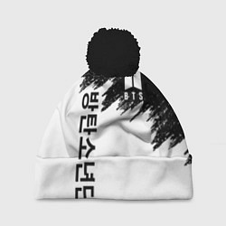 Шапка с помпоном BTS: White & Black, цвет: 3D-черный
