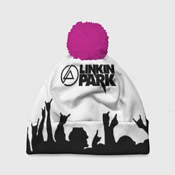 Шапка с помпоном LINKIN PARK, цвет: 3D-малиновый