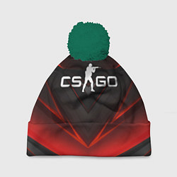Шапка с помпоном CS GO logo, цвет: 3D-зеленый