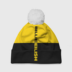 Шапка с помпоном BILLIE EILISH: Yellow & Black, цвет: 3D-белый